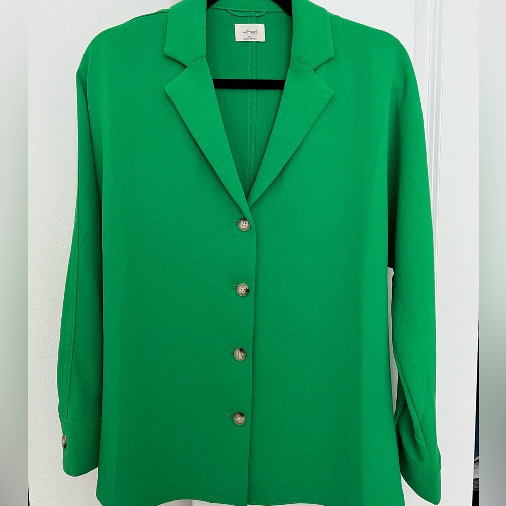 Aritzia Freeform Shirt Green XXS